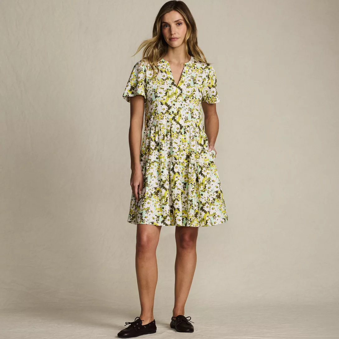 Women's Cotton Jersey Tiered Mini Dress