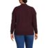 Women's Plus Size Long Sleeve Waffle Shawl Collar Henley, Back