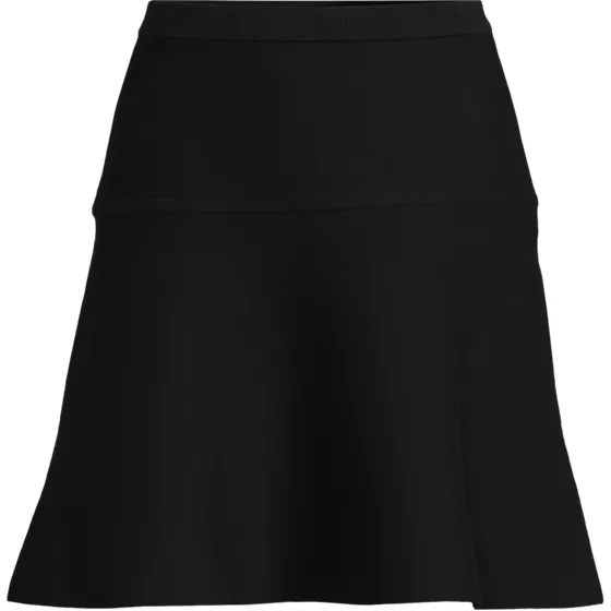 Women's Fine Gauge Cotton Sweater Above the Knee Circle Skirt - primary