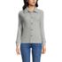 Women's Long Sleeve Waffle Collared Shacket, Front