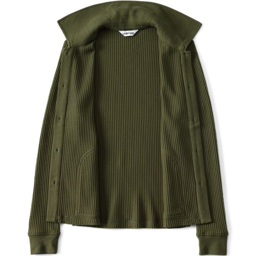  Lands' End Baumwollmix-jacke Im Waffelstrick, Damen, Größe:32-34 Regular, Grün, Baumwoll-mischung/polyester-mischung, By Lands' End 