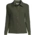 Women's Long Sleeve Waffle Collared Shacket, Front