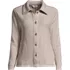 Women's Long Sleeve Waffle Collared Shacket, Front