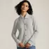 Women's Long Sleeve Waffle Collared Shacket, Front