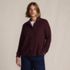 Women's Long Sleeve Waffle Collared Shacket, Front