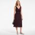 Women's Satin Sleeveless Lace Detail Dress, alternative image