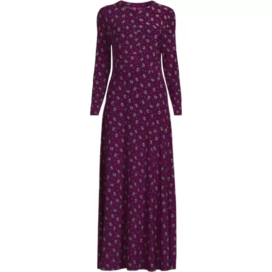 Women's Silky Knit Ruched Maxi Dress - primary
