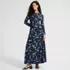 Women's Silky Knit Ruched Maxi Dress, Front