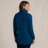 Women's Plus Size Long Sleeve Waffle Cowl Neck Tunic, Back