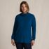 Women's Plus Size Long Sleeve Waffle Cowl Neck Tunic, Front