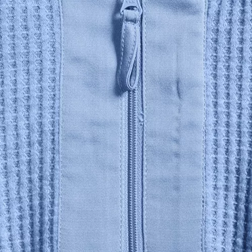 Women's Long Sleeve Waffle Quarter Zip Pullover, alternative image