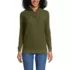 Women's Long Sleeve Waffle Quarter Zip Pullover, Front