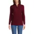 Women's Long Sleeve Waffle Quarter Zip Pullover, Front