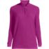 Women's Plus Size Long Sleeve Waffle Quarter Zip Pullover, Front