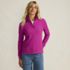 Women's Long Sleeve Waffle Quarter Zip Pullover, Front