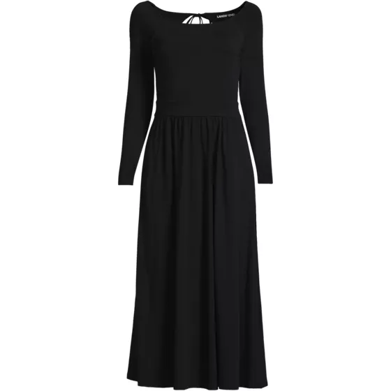 Women's Cotton Modal Off Shoulder Midi Dress - primary