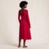 Women's Cotton Modal Off Shoulder Midi Dress, Back