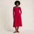 Women's Cotton Modal Off Shoulder Midi Dress, Front