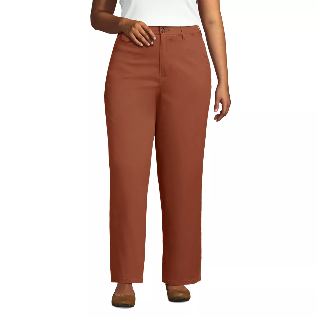 Women's Chino High Rise Rail Straight Leg Pants