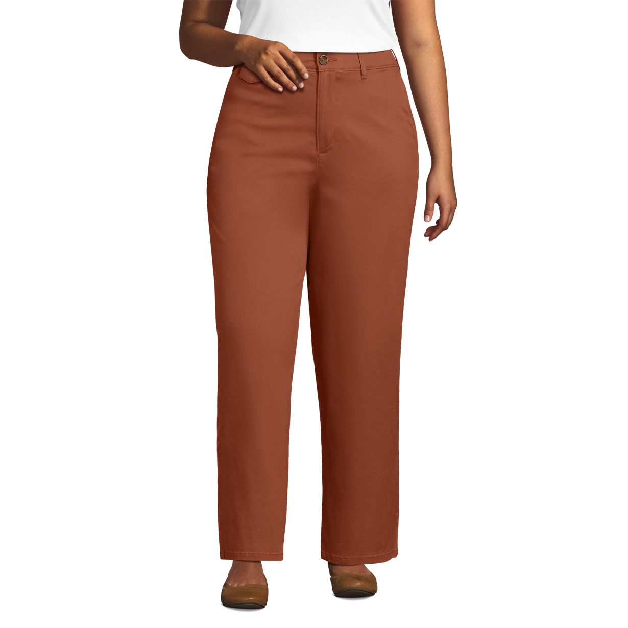 Women's Chino High Rise Rail Straight Leg Pants
