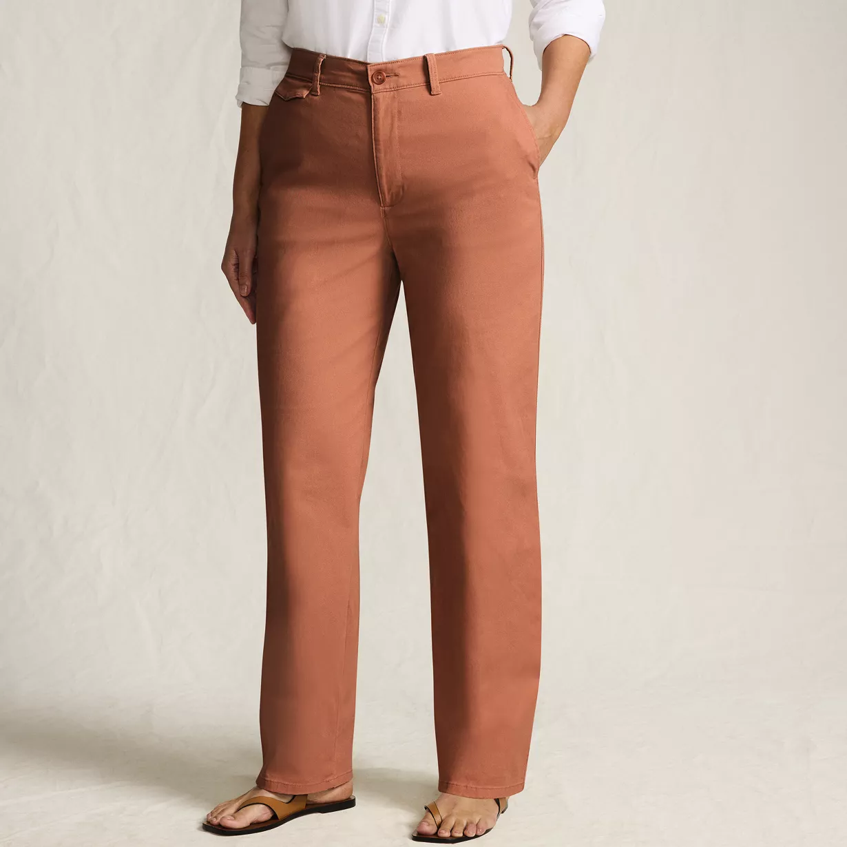 Women's Chino High Rise Rail Straight Leg Pants
