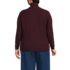 Women's Plus Size Long Sleeve Waffle Quarter Zip Pullover, Back