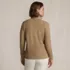 Women's Plus Size Long Sleeve Waffle Quarter Zip Pullover, Back