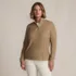 Women's Plus Size Long Sleeve Waffle Quarter Zip Pullover, Front