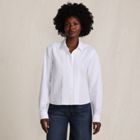 Women's Boxy Cropped No Iron Pintuck Shirt