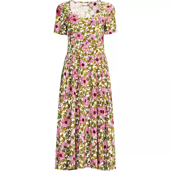Women's Plus Size Silky Knit Sweetheart Midi Dress - primary