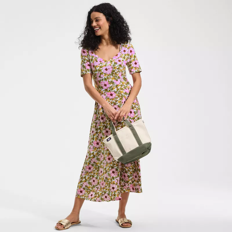 Women's Silky Knit Sweetheart Midi Dress, alternative image