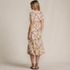 Women's Silky Knit Sweetheart Midi Dress, Back