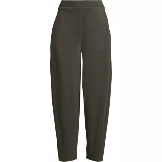 Women's Plus Size Sport Knit High Rise Barrel Ankle Pants - primary
