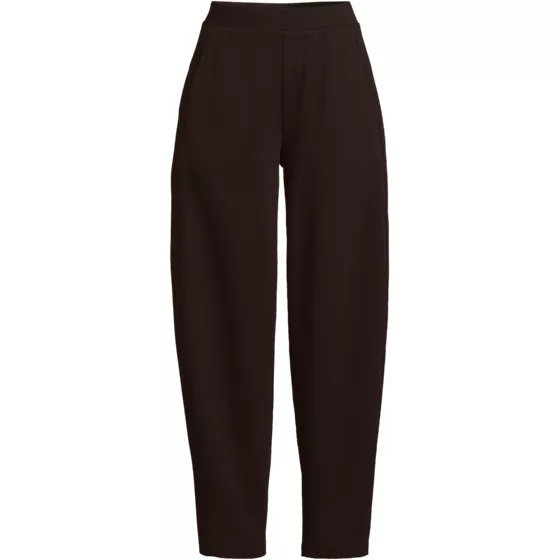 Women's Plus Size Sport Knit High Rise Barrel Ankle Pants - primary