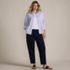 Women's Petite Sport Knit High Rise Barrel Ankle Pants, alternative image
