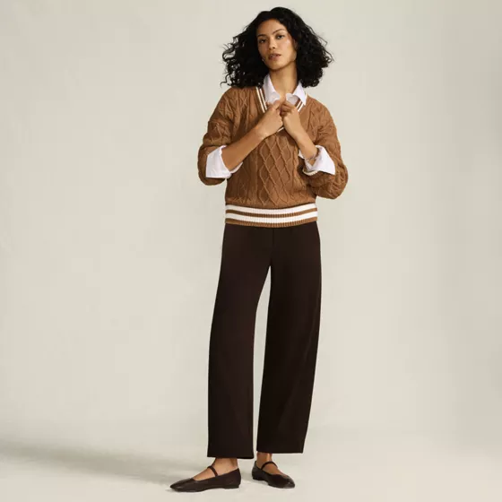 Women's Sport Knit High Rise Barrel Ankle Pants - primary