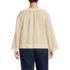 Women's Plus Size Voile Tie Neck Poet Blouse, Back