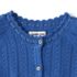 Women's Cotton Pointelle Satin Trim Cardigan Sweater, alternative image