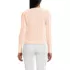 Women's Cotton Pointelle Satin Trim Cardigan Sweater, Back