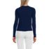 Women's Cotton Pointelle Satin Trim Cardigan Sweater, Back