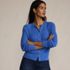 Women's Cotton Pointelle Satin Trim Cardigan Sweater, alternative image
