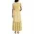 Women's Chiffon Maxi Dress with Ruffle Detail, Back