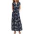 Women's Petite Chiffon Maxi Dress with Ruffle Detail, Front