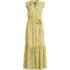 Women's Chiffon Maxi Dress with Ruffle Detail, Front