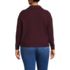 Women's Plus Size Long Sleeve Waffle Collared Shacket, Back
