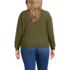 Women's Plus Size Long Sleeve Waffle Collared Shacket, Back