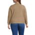 Women's Plus Size Long Sleeve Waffle Collared Shacket, Back