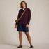 Women's Plus Size Long Sleeve Waffle Collared Shacket, alternative image