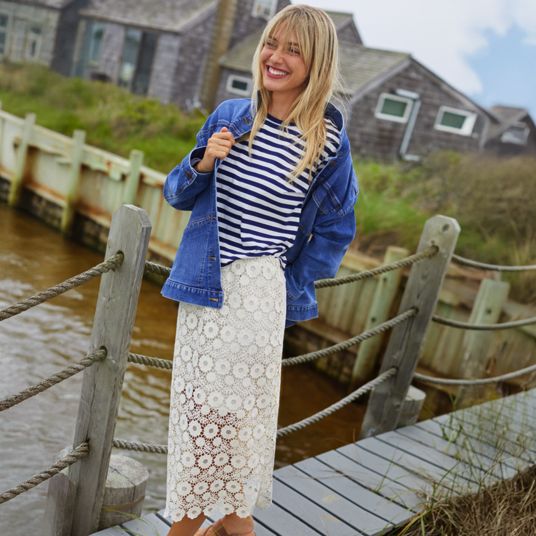 Seersucker Lace Shaker Skirts & Skorts | Lands' End