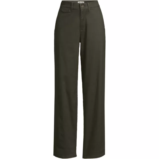 Women's Plus Size Chino High Rise Rail Straight Leg Pants - primary
